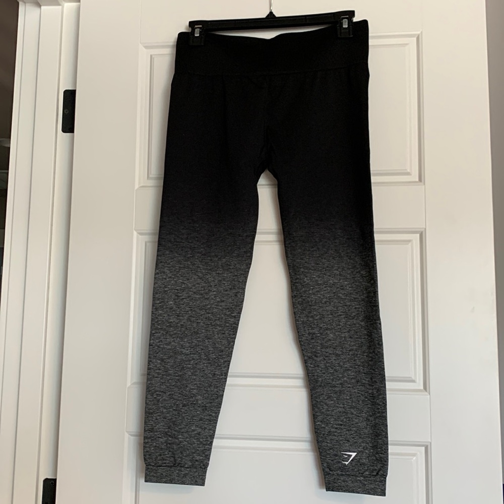 Gymshark black to grey ombré leggings
